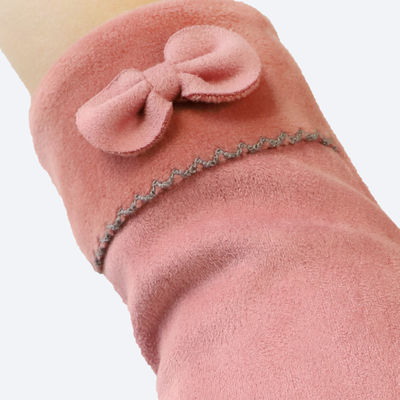 Stylish Pink Polyester Windproof Warm Gloves Outdoor Work