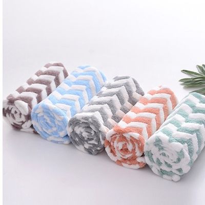 Quick Drying Large Hair Microfiber Turban Towel Wrap Custom Color With Buttons