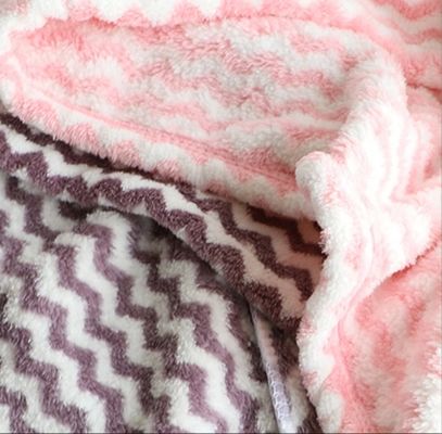 Wave Patterned Fast Drying Microfiber Twist Hair Towels For Shower 25x65cm