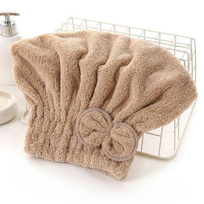 Easy Wear 400gsm Coral Fleece Hair Towel Super Soft Custom Design