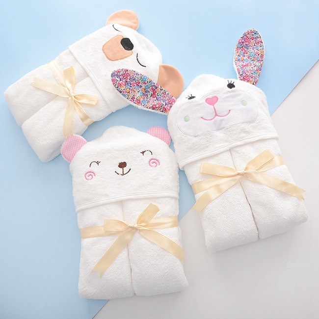 Eco Friendly Kids Bamboo Bathroom Towels Newborn Bath Towel With Hood